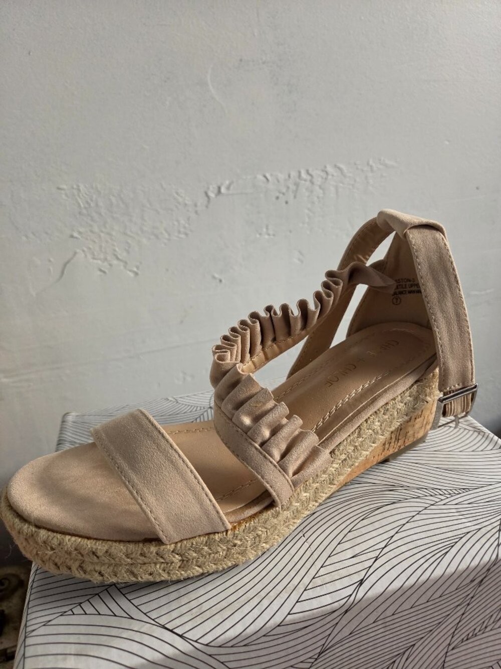 Chase + Chloe Espadrille, Sz 7